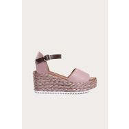 Bueno Shoes 01WN3601 Gül Kurusu Kadın Deri Dolgu Topuklu Sandalet