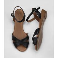 Bueno Shoes 01WN3808 Siyah Deri Kadın Sandalet