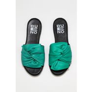 Bueno Shoes 01WN5040 Yeşil Deri Kadın Düz Terlik