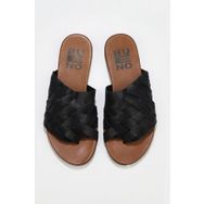 Bueno Shoes 01wq0501 Siyah Deri Kadın Parmak Arası Terlik