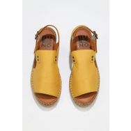 Bueno Shoes 01wq1125 Sarı Deri Espadril Kadın Sandalet