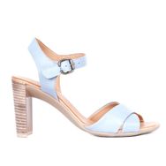Bueno Shoes 01WQ4202 Mavi Deri Kadın Topuklu Sandalet