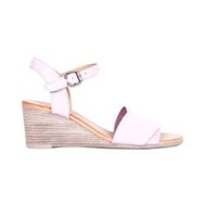 Bueno Shoes 01WQ8601 Pembe Deri Kadın Dolgu Topuklu Sandalet
