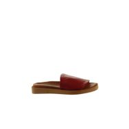 Bueno Shoes 01WQ9103 Kırmızı Deri Kadın Düz Terlik