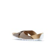 Bueno Shoes 01WS0502 Gri Deri Kadın Dolgu Topuklu Terlik