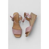 Bueno Shoes 01WS10304 Gül Kurusu Deri Kadın Dolgu Topuklu Espadril Sandalet