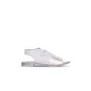 Bueno Shoes 01WS2510 Gri Yılan Deri Kadın Düz Sandalet