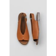Bueno Shoes 01WS2512 Taba Deri Kadın Düz Sandalet