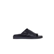 Bueno Shoes 01WS2809 Siyah Deri Parmak Arası Kadın Terlik