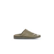 Bueno Shoes 01WS2810 Haki Deri Düz Kadın Terlik