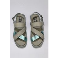 Bueno Shoes 01ws2816 Yeşil Deri Kadın Düz Sandalet