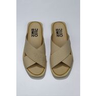 Bueno Shoes 01ws2817 Sarı Deri Düz Kadın Terlik
