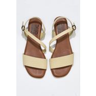 Bueno Shoes 01ws6012 Sarı Deri Kadın Sandalet