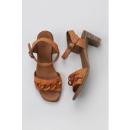 Bueno Shoes 01WU11101 Taba Deri Topuklu Kadın Sandalet