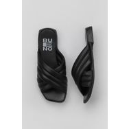Bueno Shoes 01WU1803 Siyah Deri Kadın Düz Terlik