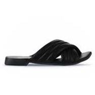 Bueno Shoes 01WU1803 Siyah Deri Kadın Düz Terlik