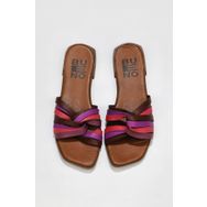 Bueno Shoes 01WU1805 Mor Multi Deri Kadın Düz Terlik