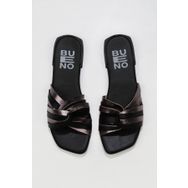 Bueno Shoes 01WU1805 Siyah Multi Deri Düz Kadın Terlik