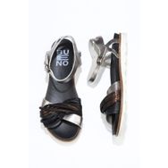 Bueno Shoes 01WU2403 Siyah Multi Deri Kadın Sandalet