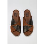Bueno Shoes 01wu3000 Taba Haki Süet Deri Kadın Düz Sandalet