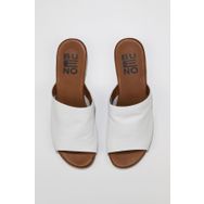 Bueno Shoes 01WU3100 Beyaz Deri Kadın Düz Terlik