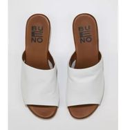Bueno Shoes 01WU3100 Beyaz Deri Kadın Düz Terlik