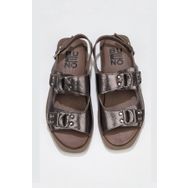 Bueno Shoes 01WU3306 Altın Parlak Deri Kadın Düz Sandalet
