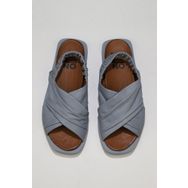 Bueno Shoes 01WU3309 Mavi Deri Kadın Düz Sandalet