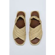 Bueno Shoes 01WU3309 Sarı Açık Deri Kadın Sandalet
