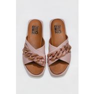 Bueno Shoes 01WU3312 Gül Kurusu Deri Kadın Düz Terlik