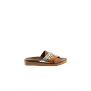 Bueno Shoes 01wu3315 Taba Multi Deri Kadın Düz Sandalet