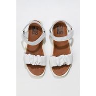 Bueno Shoes 01WU3317 Beyaz Deri Kadın Düz Sandalet