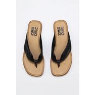 Bueno Shoes 01WU3400 Siyah Deri Kadın Sandalet