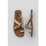 Bueno Shoes 01WU3419 Sarı Multi Deri Kadın Sandalet