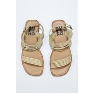 Bueno Shoes 01WU3421 Turuncu Parlak Deri Kadın Düz Sandalet