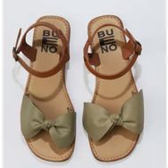 Bueno Shoes 01WU3424 Haki Taba Deri Kadın Sandalet