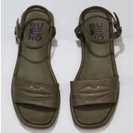 Bueno Shoes 01WU4110 Yeşil Deri Kadın Sandalet