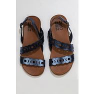 Bueno Shoes 01WU4216 Lacivert Parlak Deri Kadın Düz Sandalet