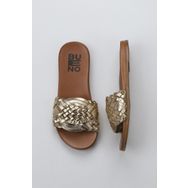 Bueno Shoes 01WU4233 Sarı Parlak Deri Kadın Düz Terlik
