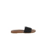 Bueno Shoes 01WU4233 Siyah Deri Kadın Düz Terlik
