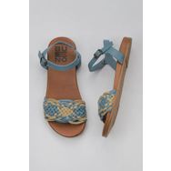 Bueno Shoes 01WU4250 Mavi Deri Kadın Sandalet
