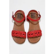 Bueno Shoes 01WU4251 Kırmızı Deri Kadın Düz Sandalet