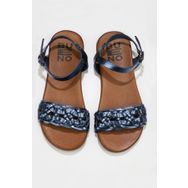 Bueno Shoes 01WU4251 Lacivert Parlak Deri Kadın Düz Sandalet