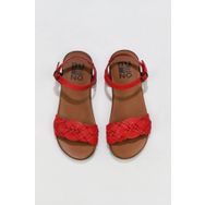 Bueno Shoes 01wu4262 Kırmızı Deri Düz Kadın Sandalet
