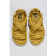 Bueno Shoes 01WU4619 Sarı Deri Kadın Dolgu Topuklu Sandalet