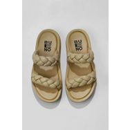 Bueno Shoes 01WU4640 Sarı Deri Kadın Dolgu Topuklu Terlik