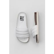 Bueno Shoes 01WU4710 Beyaz Deri Kadın Düz Terlik