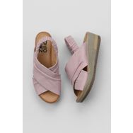 Bueno Shoes 01WU5700 Pembe Deri Kadın Dolgu Topuklu Sandalet