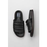 Bueno Shoes 01WU5829 Siyah Deri Kadın Düz Terlik