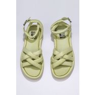 Bueno Shoes 01wu5902 Yeşil Deri Kadın Düz Sandalet